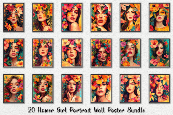Download Flower Girl Portrait Wall Art Posters - Posters Collection