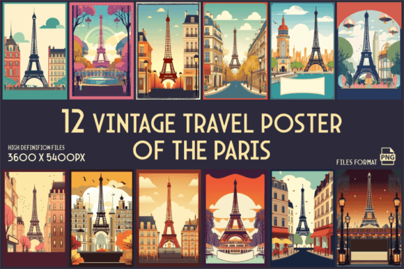 Download Vintage Posters of Eiffel Tower Paris - Posters Collection