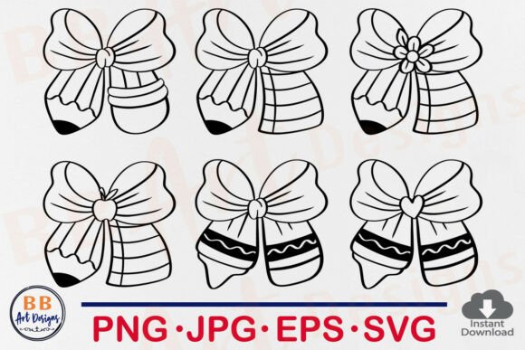 Download Pencil Bow SVG, Coquette Teacher Crayon - Crayon Collection